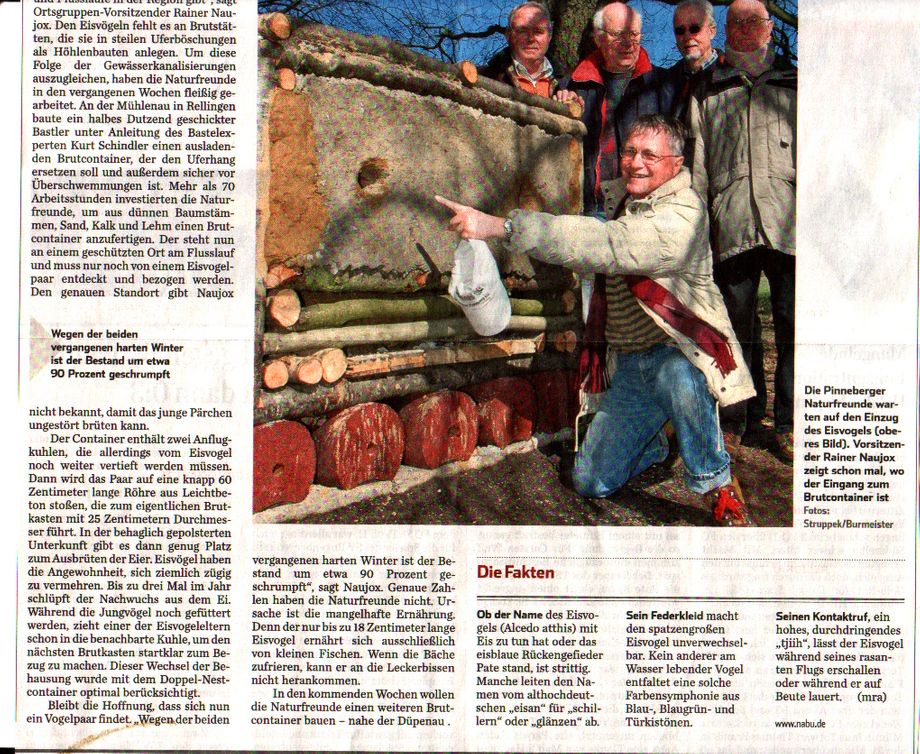 Bericht in Pinneberger Zeitung am 21. März 2011