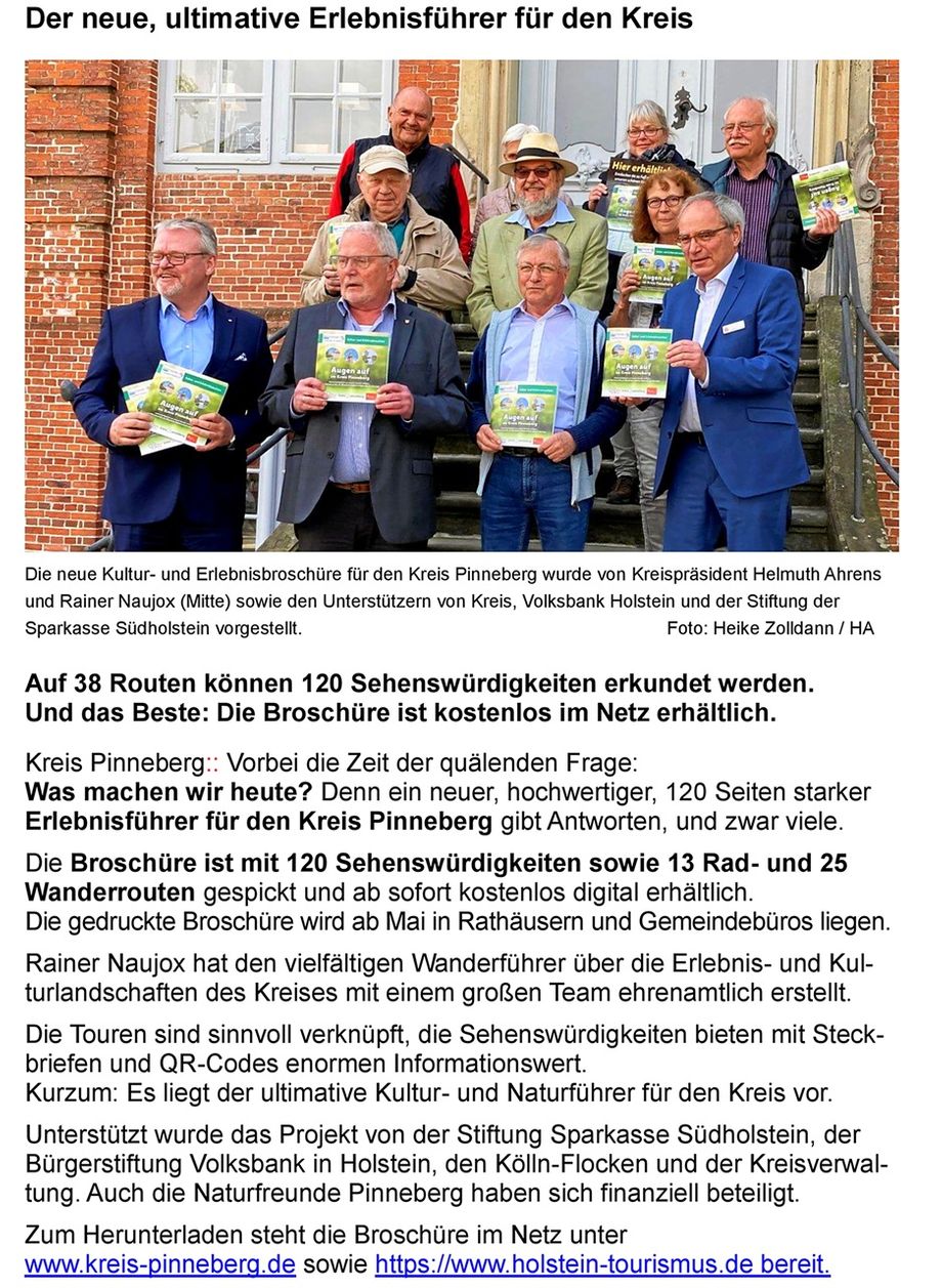 Pressemitteilung vom 28.04.2022 im Hamburger Abendblatt / Pinneberger Beilage